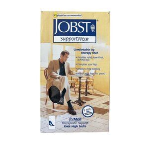 JOBST ForMen Therapeutic Support Knee High Socks Mens X-Large Black 8-15 MmHg